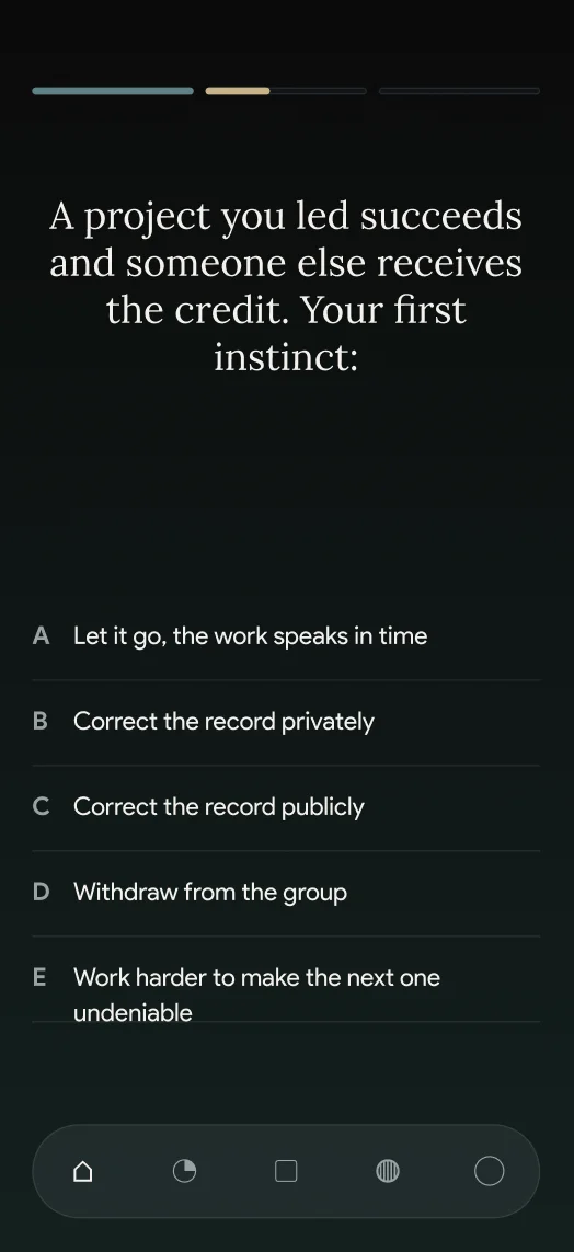 A MIRROR scenario prompt with a set of honest responses